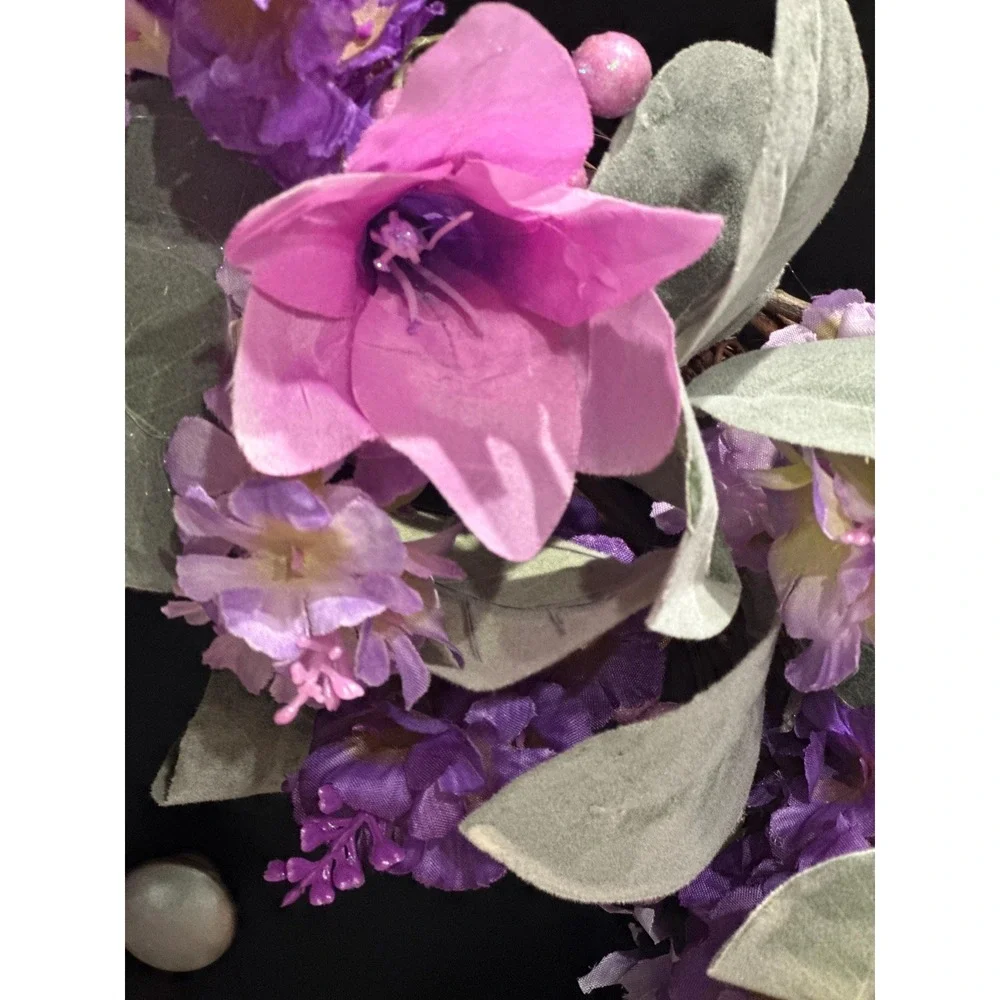 Handmade Lavender & Purple Floral Wreath | Spring Summer Decor